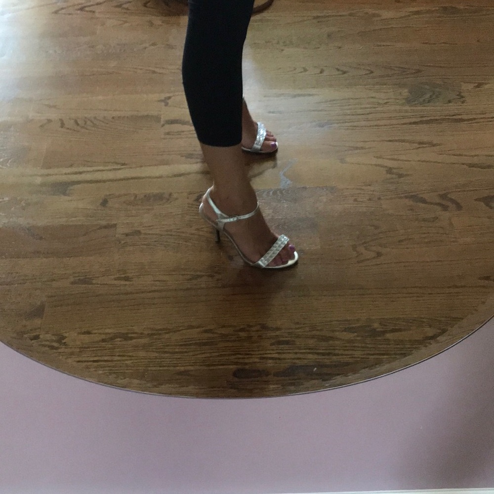 Silver Rhinestone Formal Heels - Picture 3 of 5